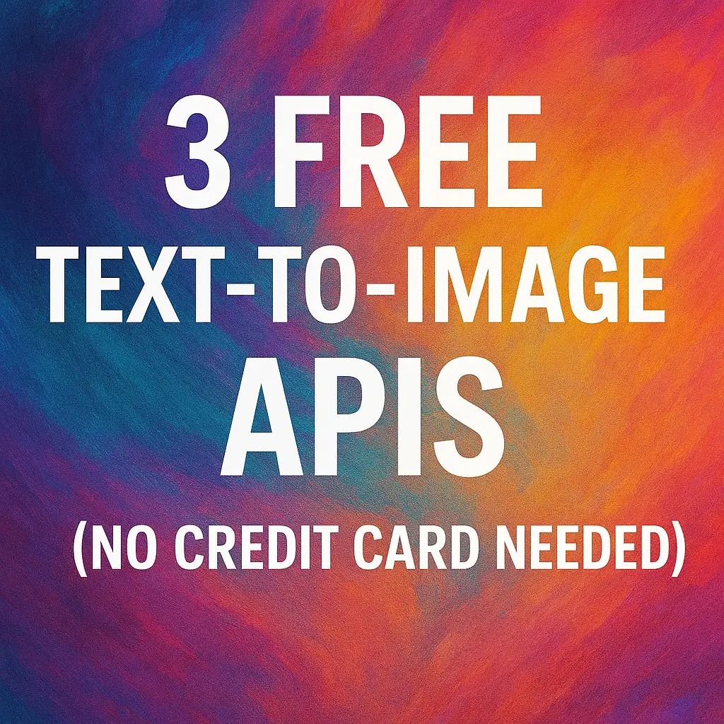 3 free text to image api