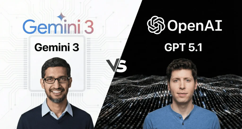 gemini 3 vs chatgpt open ai 5.1